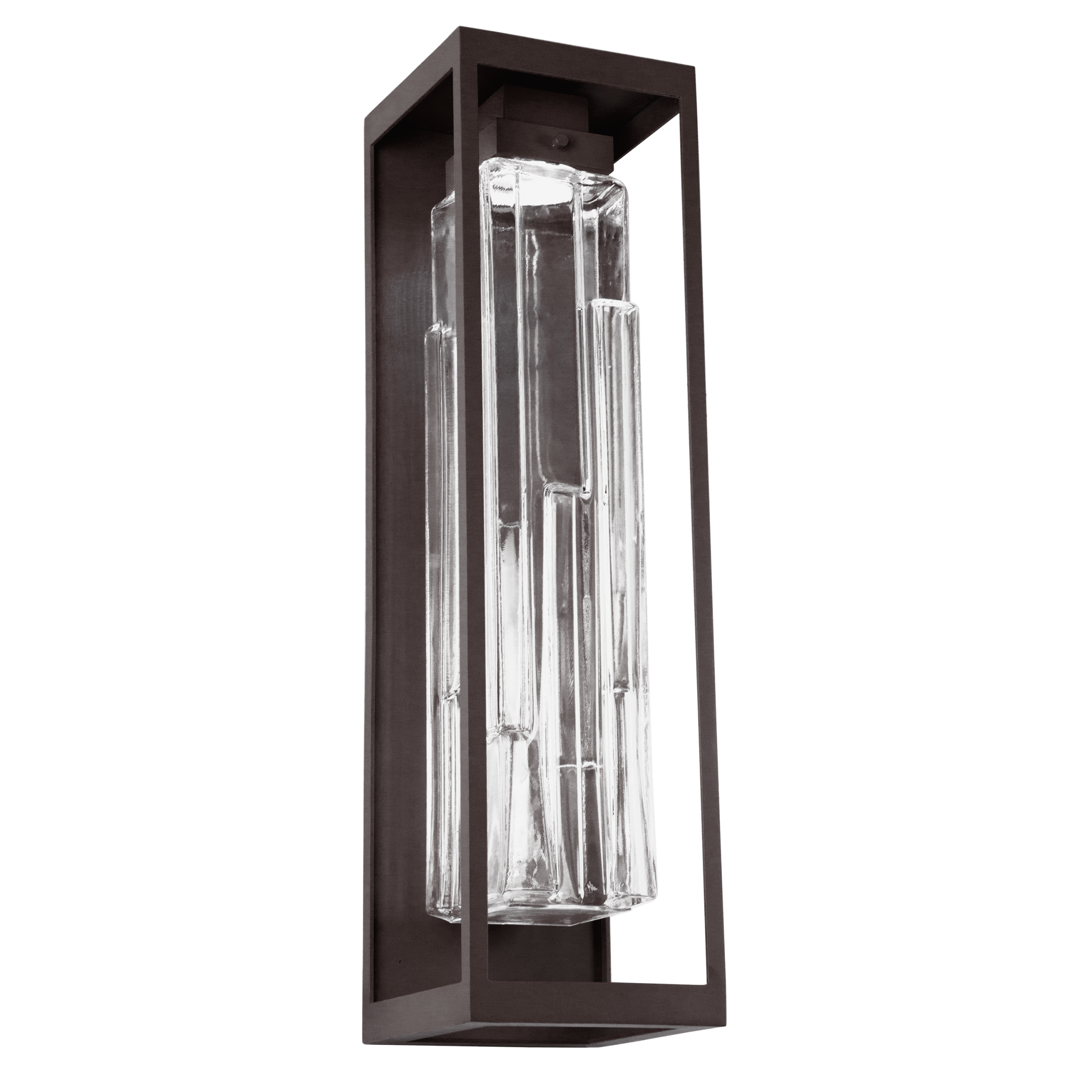 Glass outdoor sconce