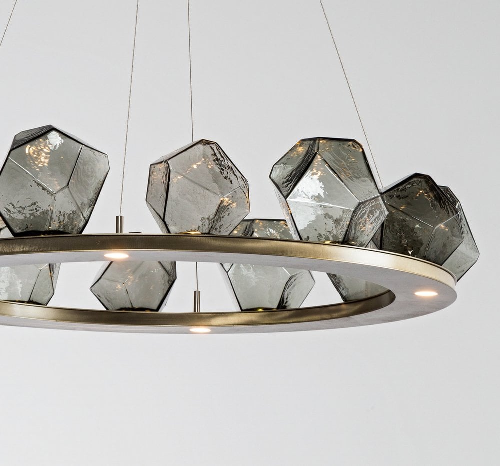 Heritage Brass finish with smoke glass