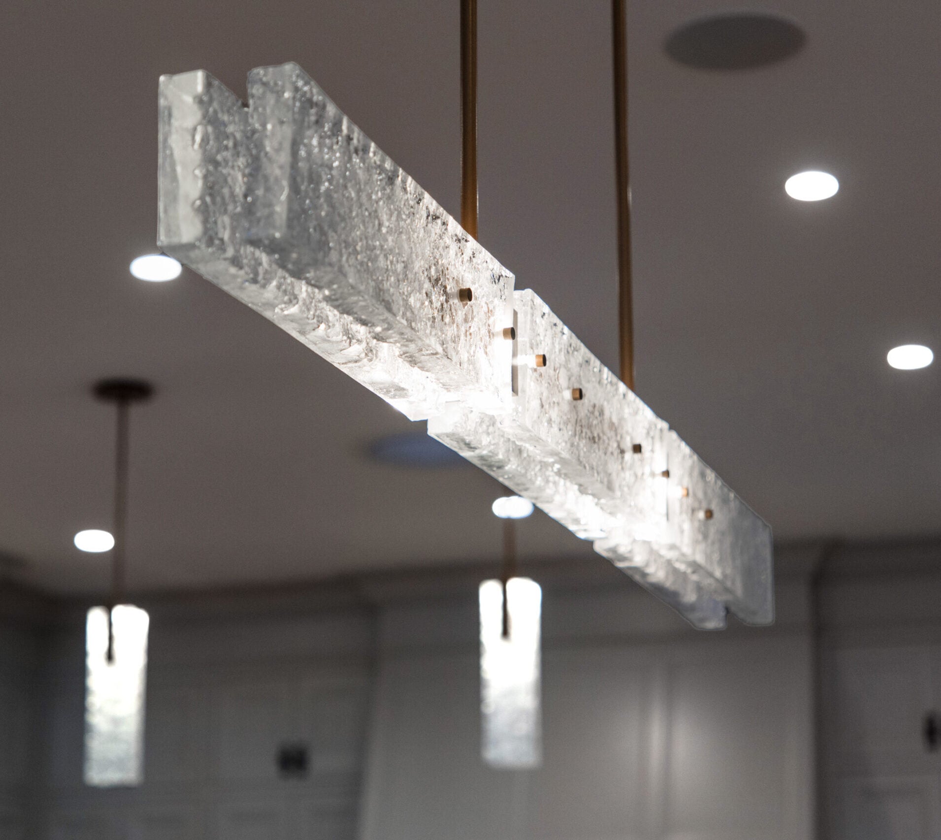 Glacier Linear Chandelier | Sagewood Builders, Marc Estabrook