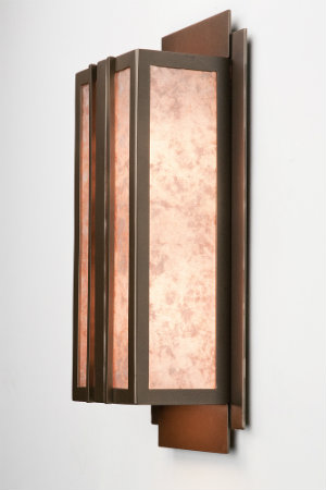 This refined custom sconce features beautiful clean lines, while maintaining a touch of organic appeal.