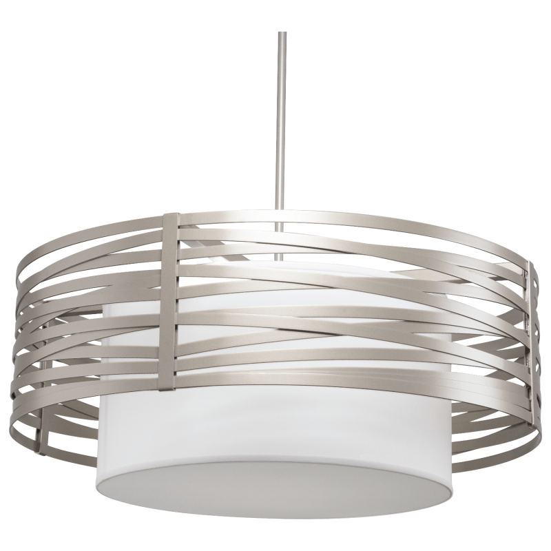 Tempest Drum Chandelier with Linen Shade