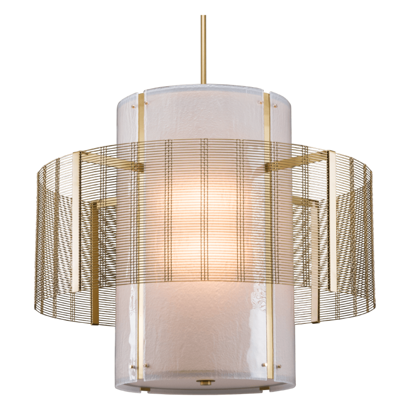 Downtown Mesh Double Drum Chandelier
