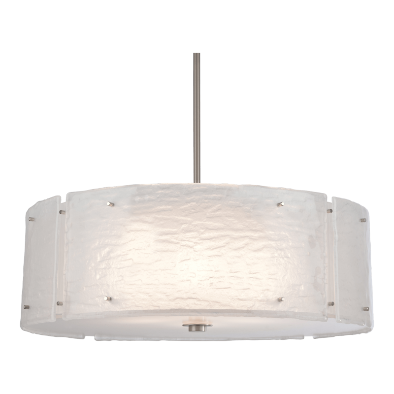 Textured Glass Drum Chandelier