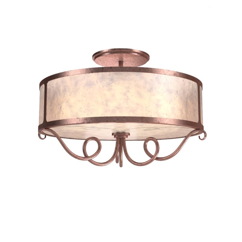 Gilded Round Flush Mount