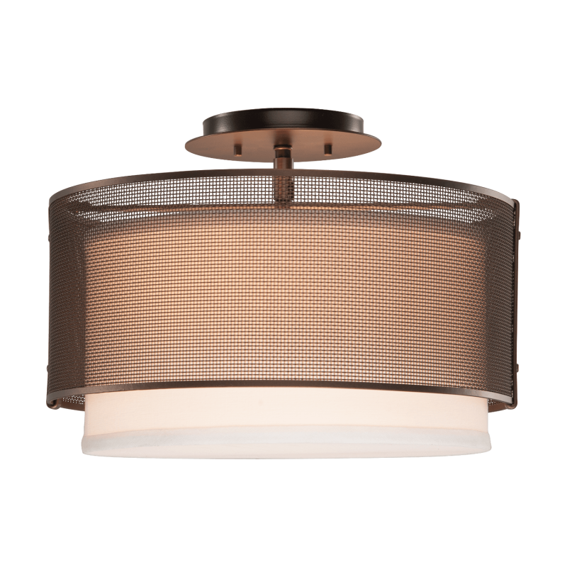 Uptown Mesh Semi-Flush Mount Drum Light