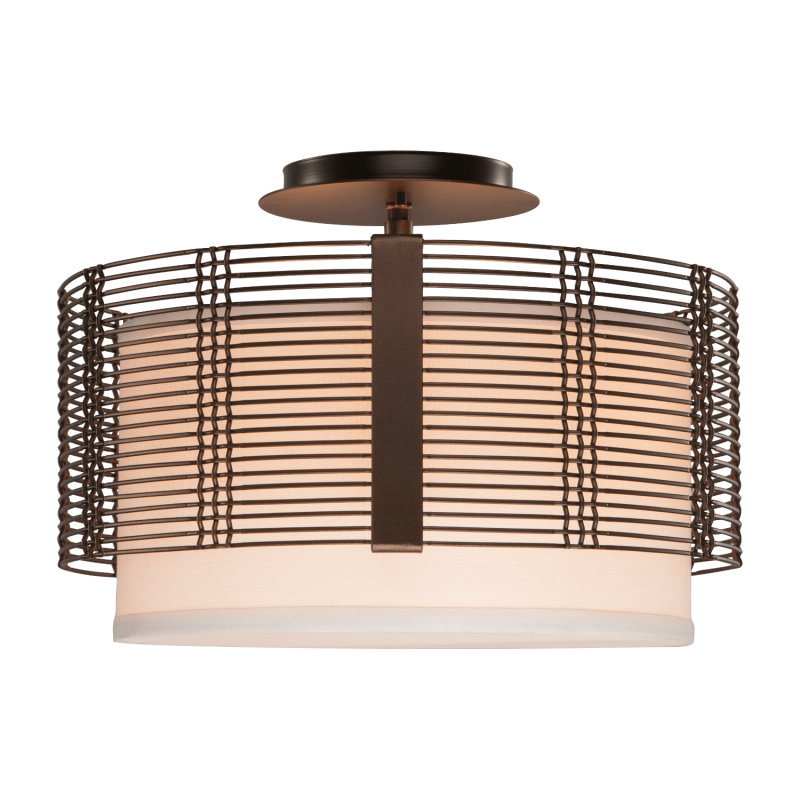 Downtown Mesh Semi-Flush Mount Drum Light
