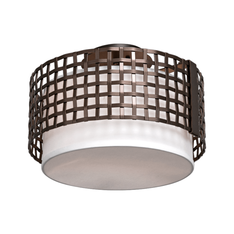 Tweed Semi-Flush Mount Drum Light