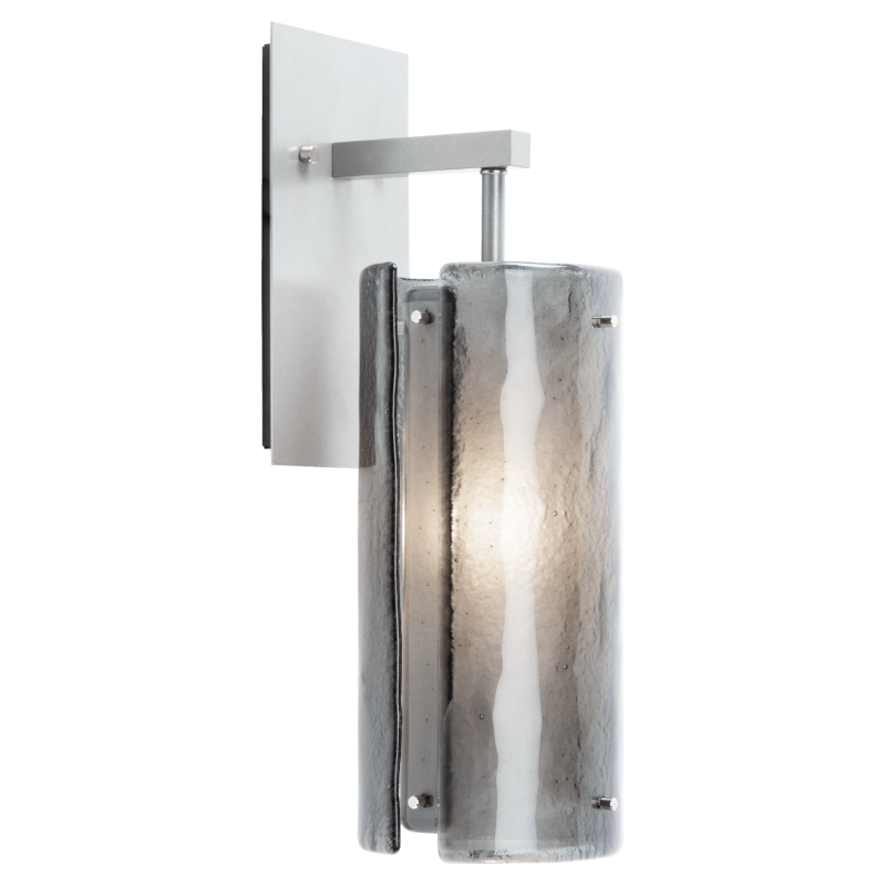 Textured Glass Arm Sconce