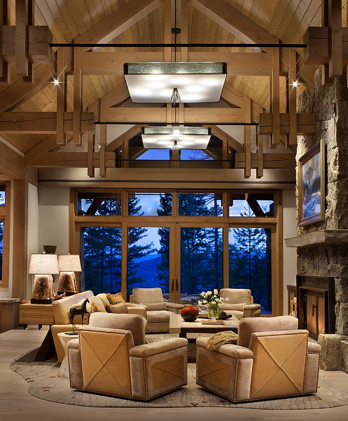 A contemporary organic chandelier 
