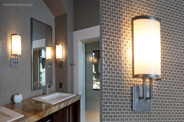 Sleek bathroom sconces