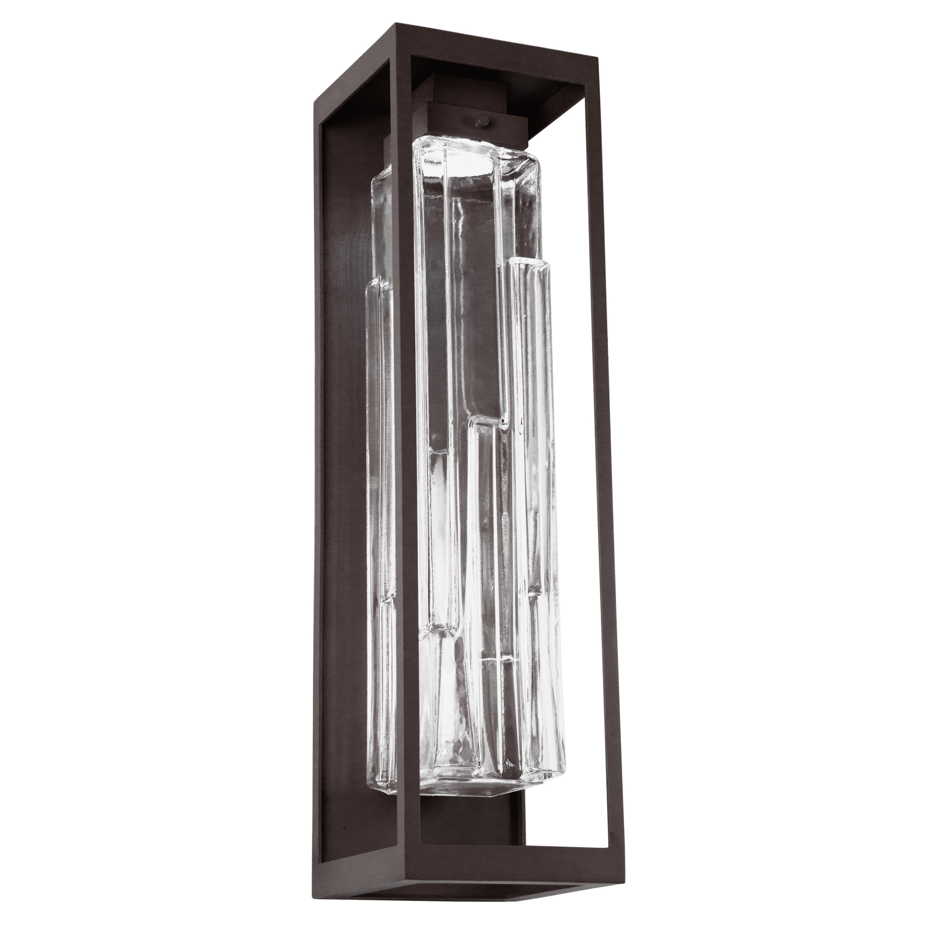 Glass outdoor sconce