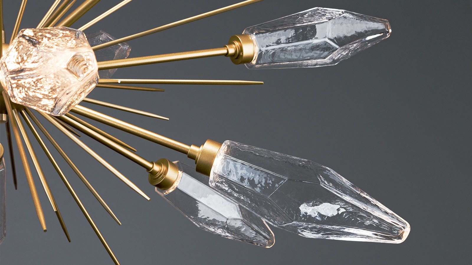 Rock Crystal starburst Light Fixture