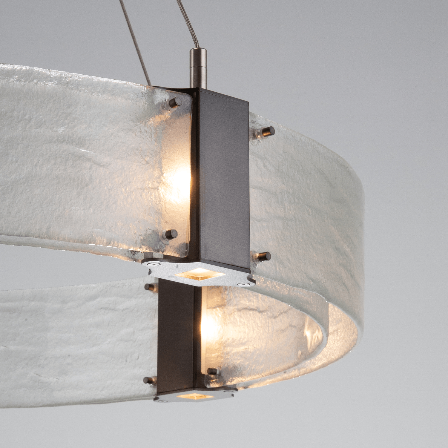 Parallel LED ring chandelier