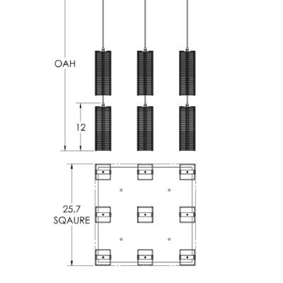 Downtown Mesh Square Multi-Port 9 Pc. CHB0020-09