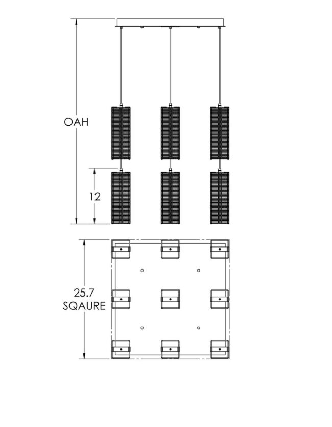 Downtown Mesh Square Multi-Port 9 Pc. CHB0020-09