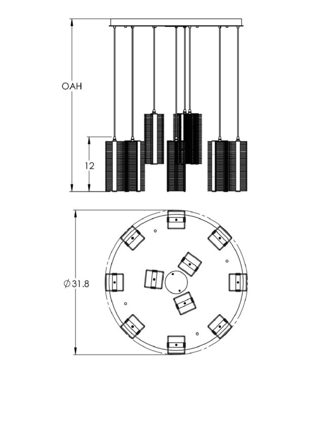 Downtown Mesh Round Multi-Port 11 Pc. CHB0020-11