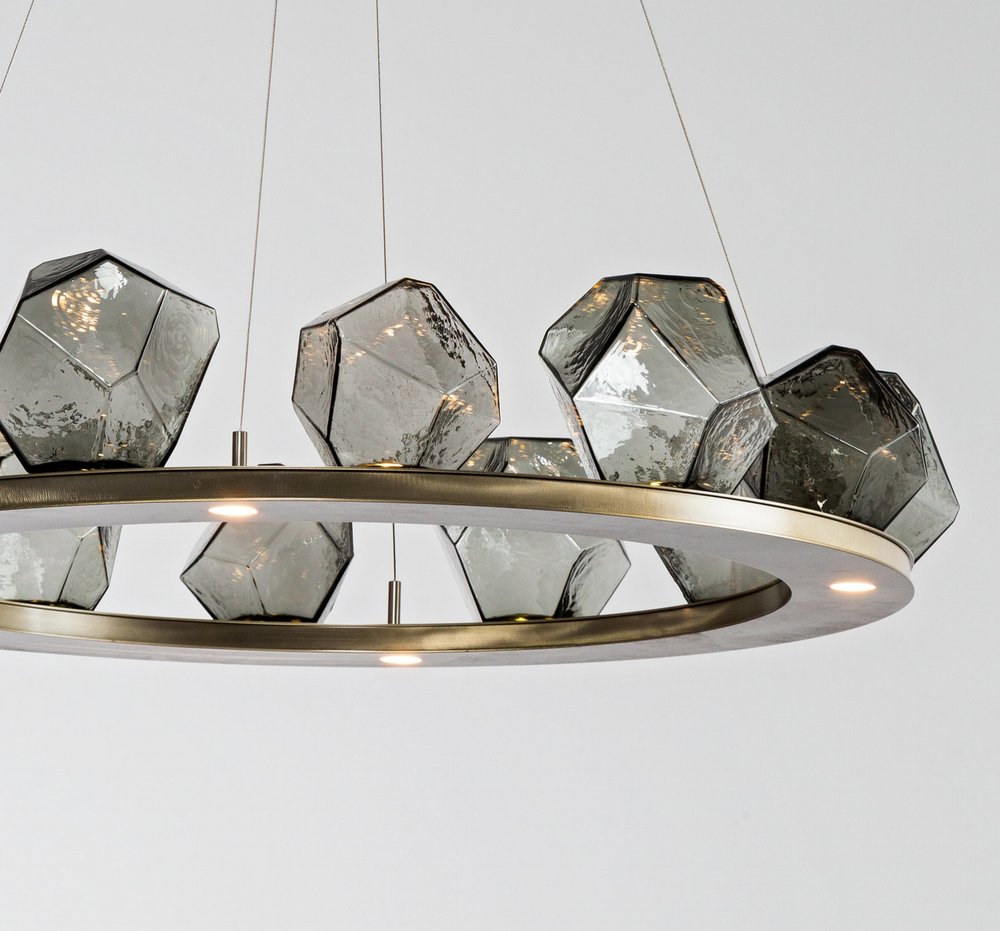 Heritage Brass finish with smoke glass