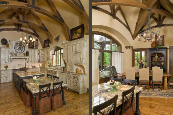 Chateau style chandeliers