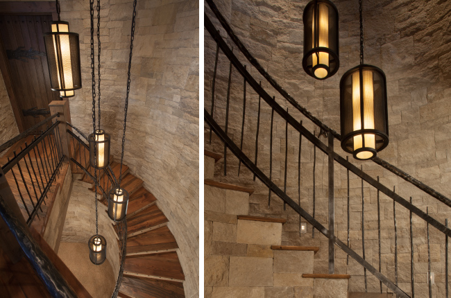 Custom woven steel mesh pendants