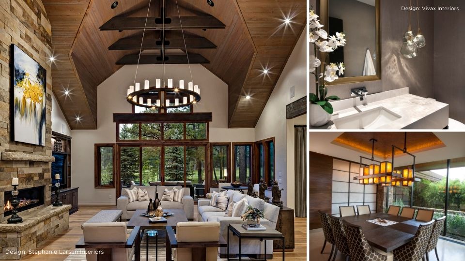 Carlyle Corona Chandelier (CHB0033-0D), Gem Cluster (CHB0039-0E) & Custom Dining Light
