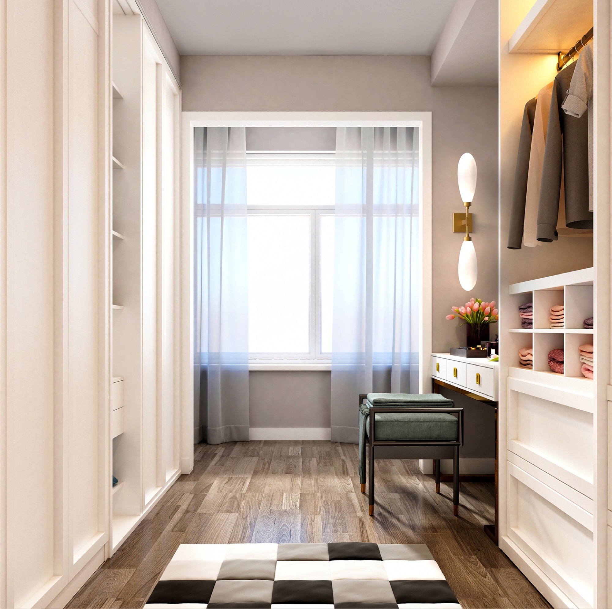 Fiori Double Sconce IDB0071-02 Context Walk In Closet