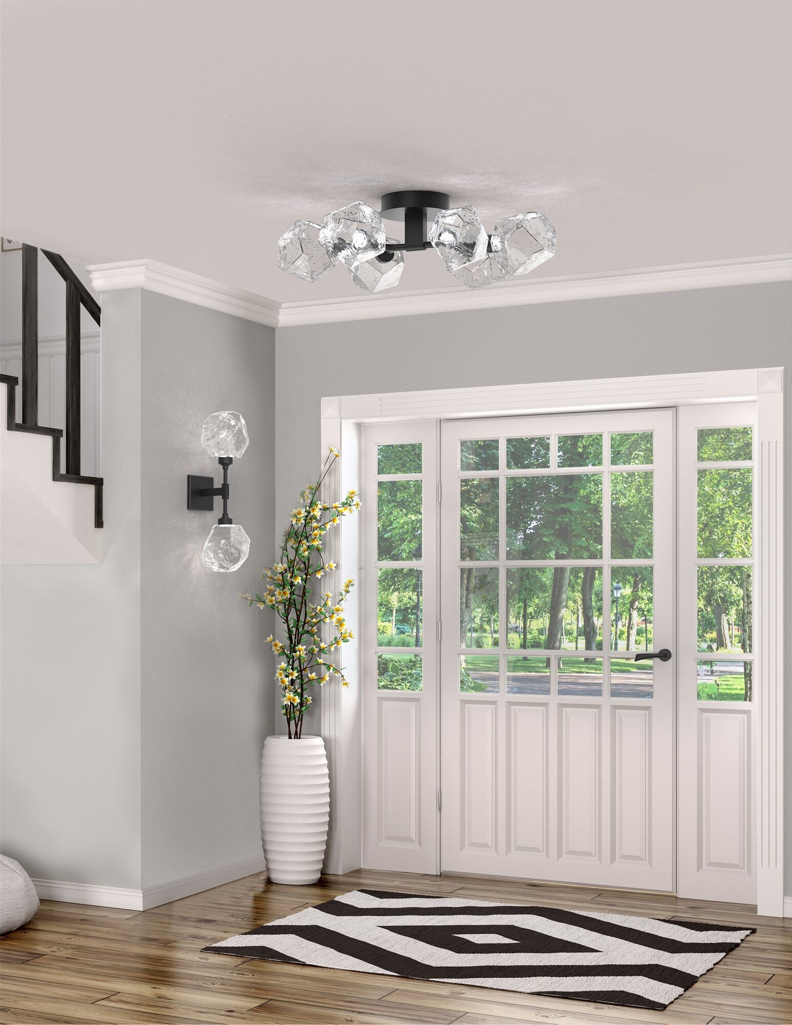 Gem Organic Flush Mount Light