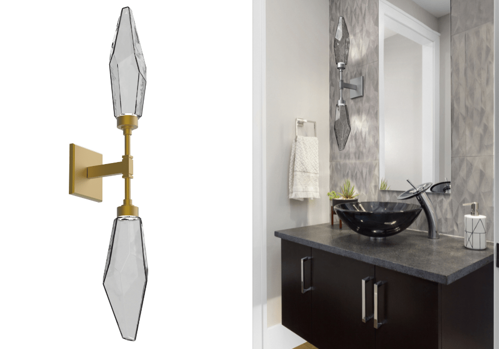Rock Crystal Double Wall Sconce 
