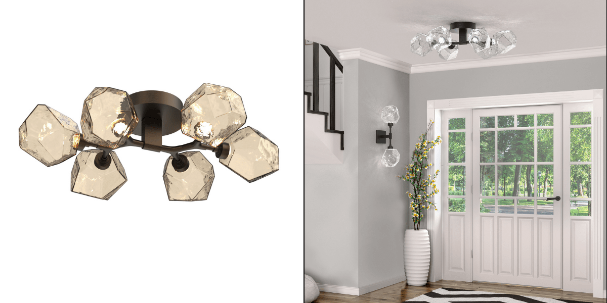 black flush mount light