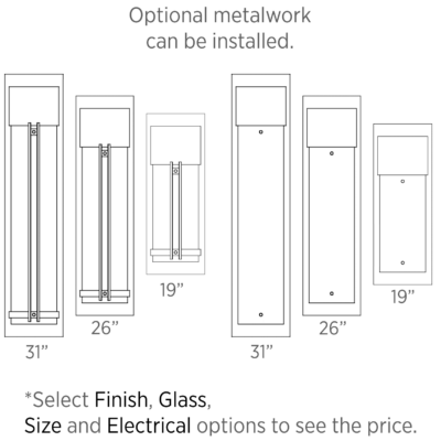 Outdoor Half Round Sconce ODB0054-RS size and metalwork explanation