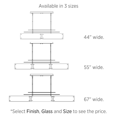 Urban Loft Parallel Linear suspensions size explanation PLB0026-LPS
