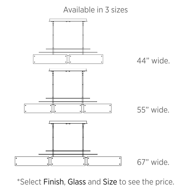 Urban Loft Parallel Linear suspensions size explanation PLB0026-LPS