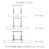 Urban Loft Trestle Linear suspensions size explanation PLB0026-LTS