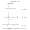 textured Glass Linear suspensions size explanation PLB0044-LS