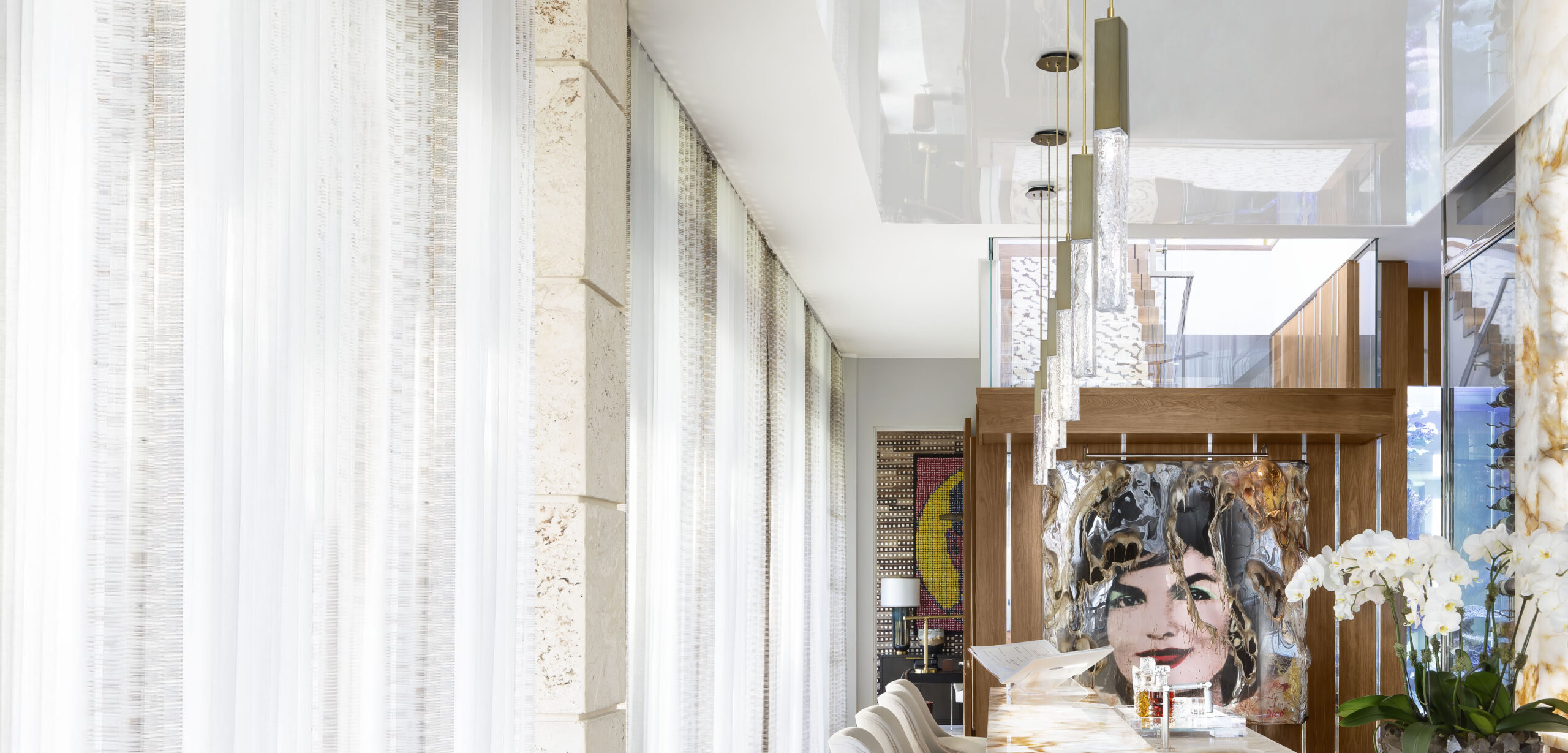 Axis Square Pendant Chandelier | Marc Micheals Design, Jessica Glynn Photography