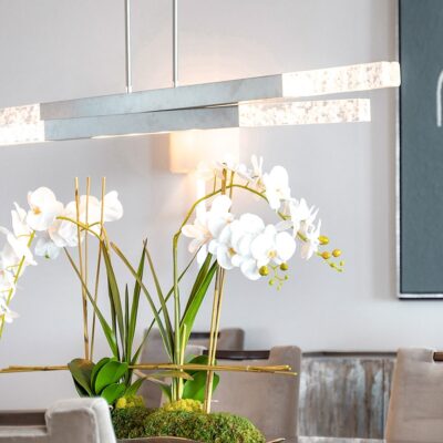 Axis Pivot Linear Chandelier | Angela Reynolds Design, Living-Proof-Photography