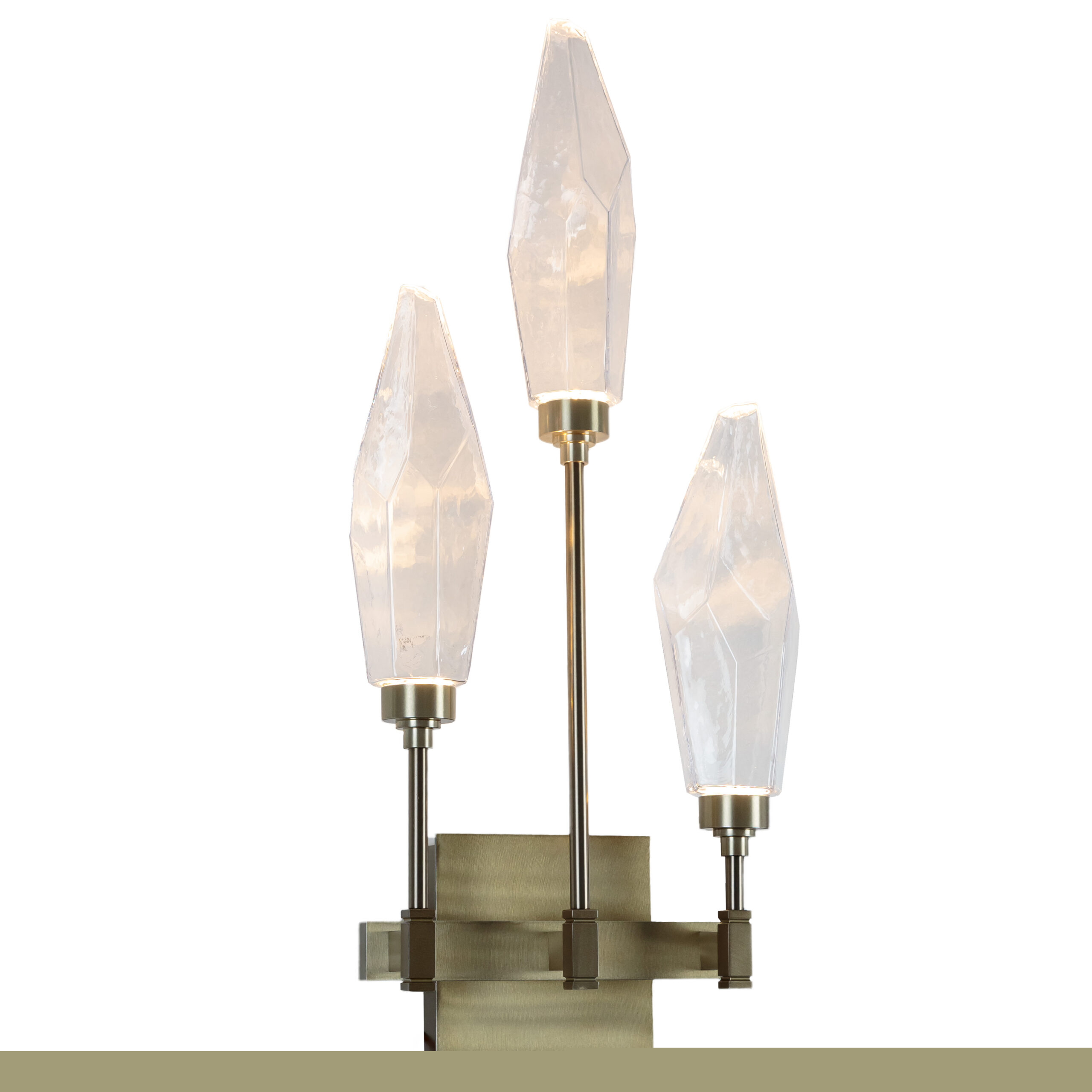 Custom Rock Crystal Wall Sconce