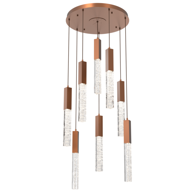 CHB0060-08-BB-GC-Hammerton-Studio-Axis-8-Light-Pendant-Chandelier-with-Burnished-Bronze-finish-and-clear-cast-glass-and-LED-lamping