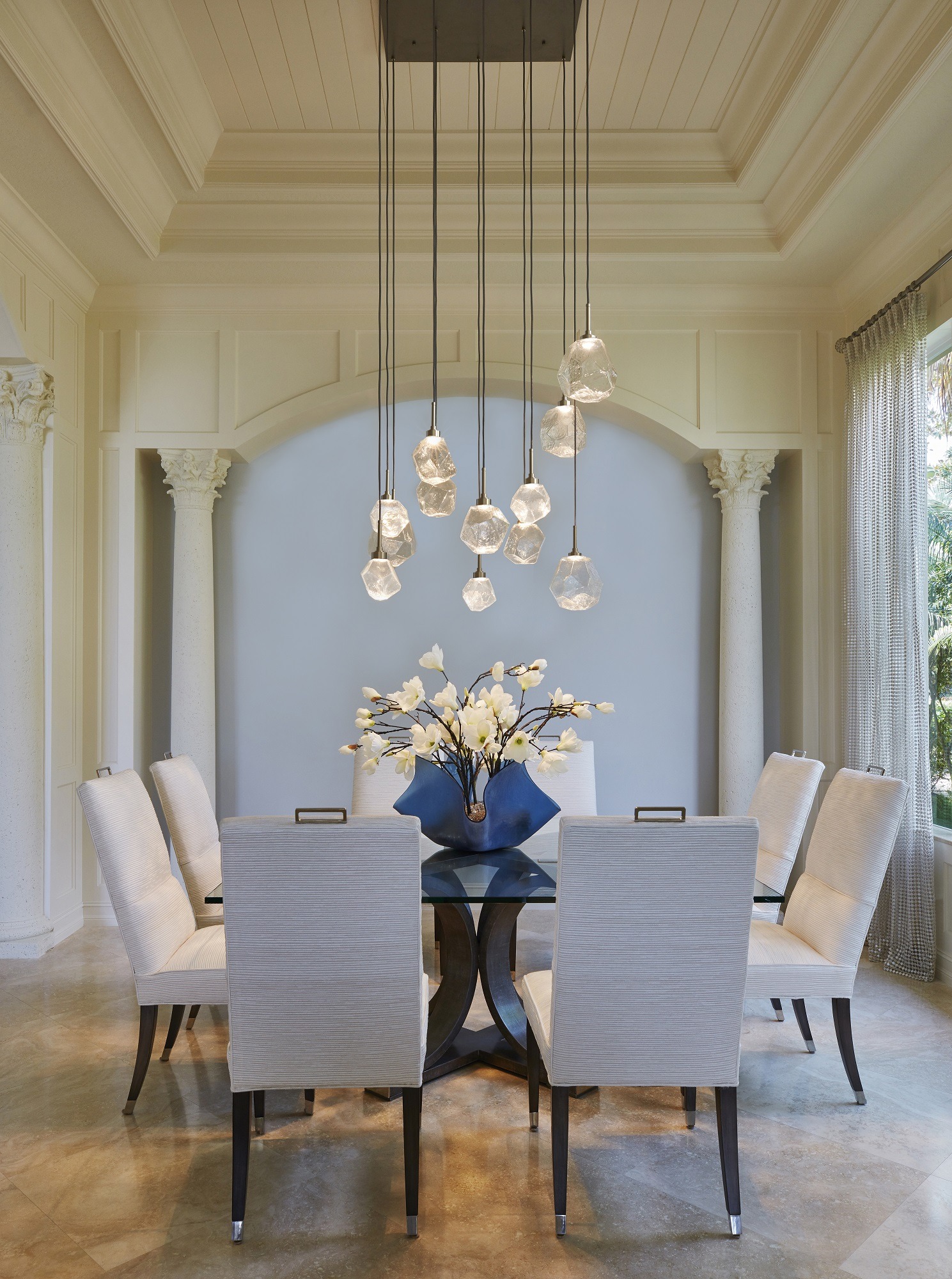Gem 12 Pendant Light Chandelier | Annie Santulli Design, Brantley Photography