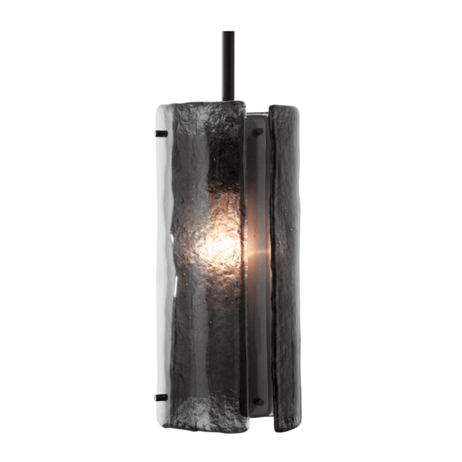 Hammerton Studio Textured Glass Pendant Light LAB0044-12-FB-SG