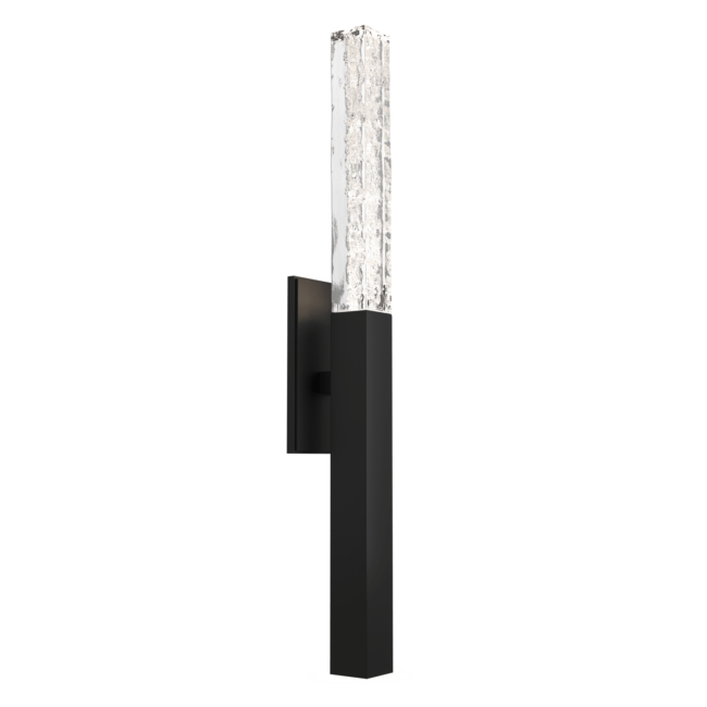 axis modern sconce featuring artisan cast glass and a matte black finish