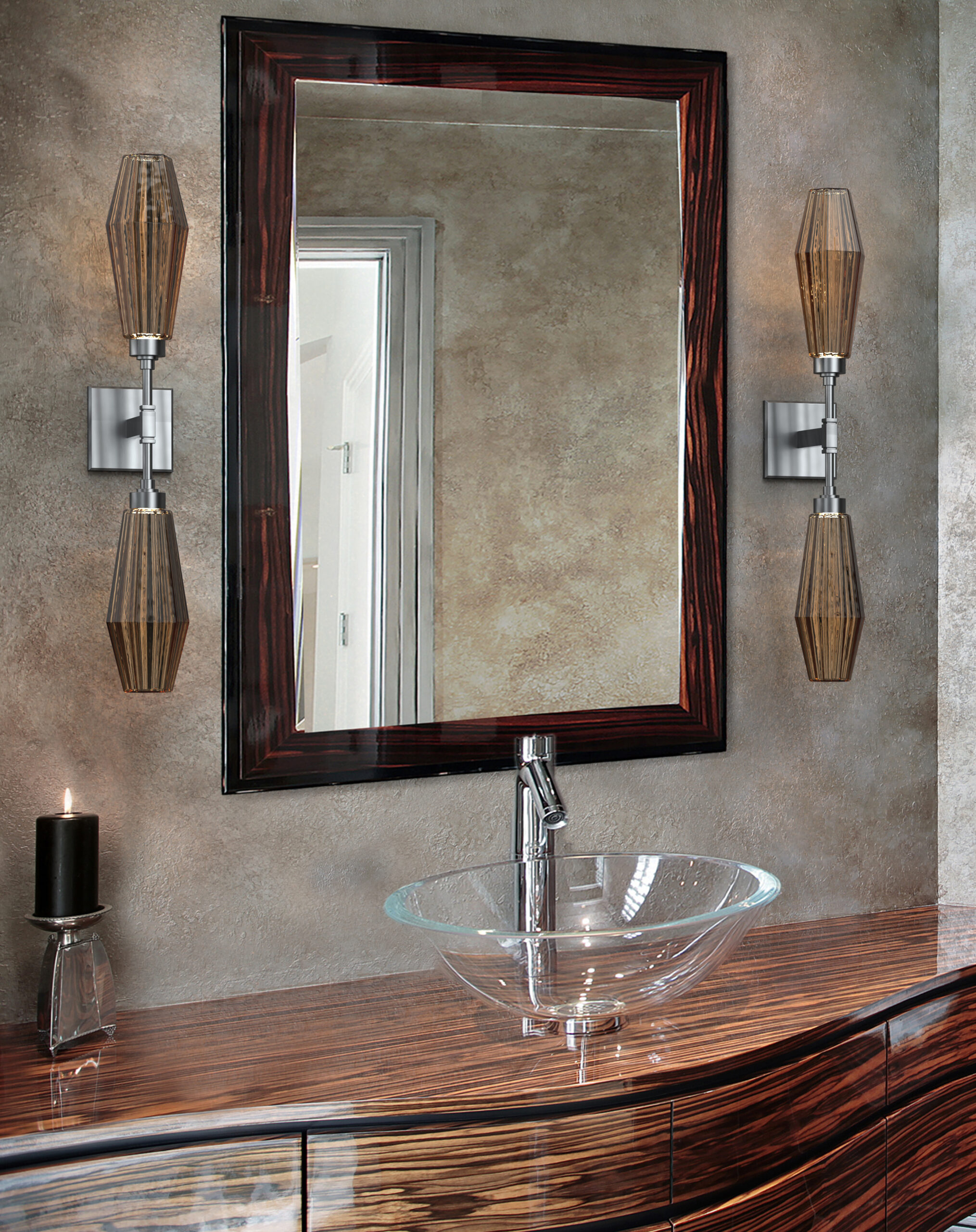 Aalto_double-wall-sconce_IDB0049-02-SN_bathroom-vanity_satin-nickel_optic-ribbed-bronze-glass-shades_context