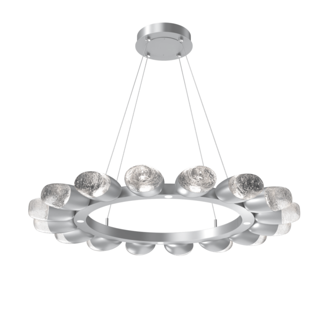 CHB0079-36-CS-Hammerton-Studio-Pebble-36-inch-radial-ring-chandelier-with-classic-silver-finish-and-clear-cast-glass-shades-and-LED-lamping