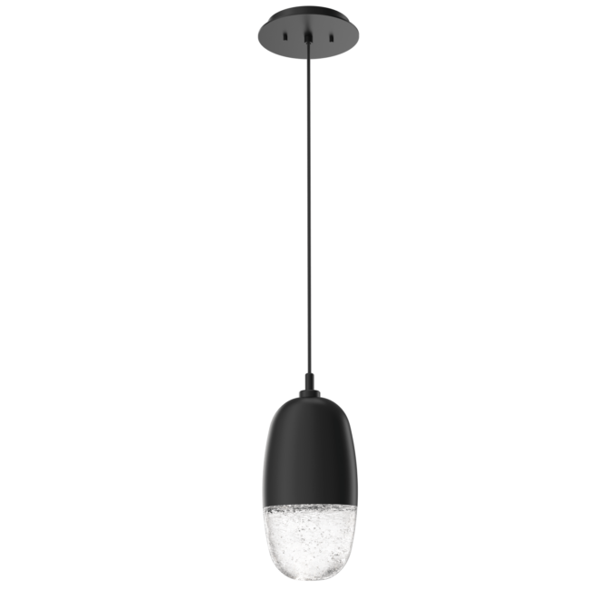 LAB0079-01-MB-Hammerton-Studio-Pebble-pendant-light-with-matte-black-finish-and-clear-cast-glass-shades-and-LED-lamping