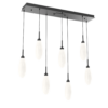 PLB0071-07-MB-WL-LL-Hammerton-Studio-Fiori-7-light-linear-pendant-chandelier-with-matte-black-finish-and-opal-white-glass-shades-and-LED-lamping
