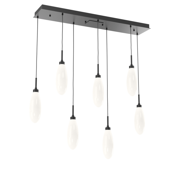 PLB0071-07-MB-WL-LL-Hammerton-Studio-Fiori-7-light-linear-pendant-chandelier-with-matte-black-finish-and-opal-white-glass-shades-and-LED-lamping