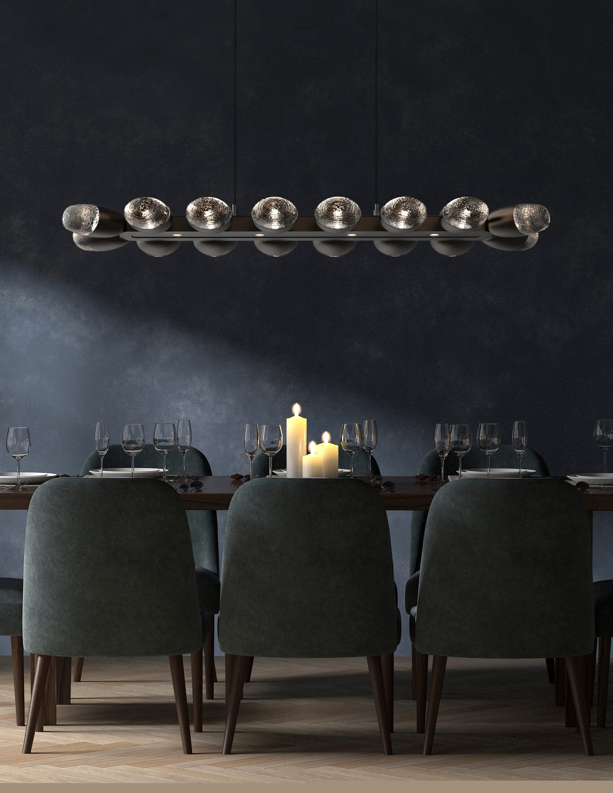 Pebble Linear Chandelier