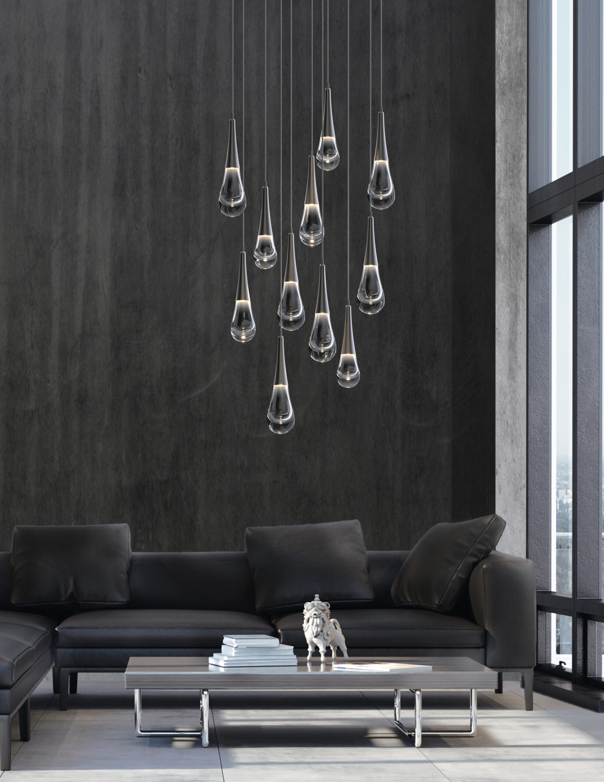 Raindrop Square Pendant Chandelier