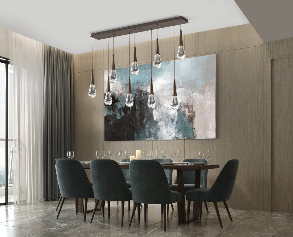 Raindrop Linear Pendant Chandelier