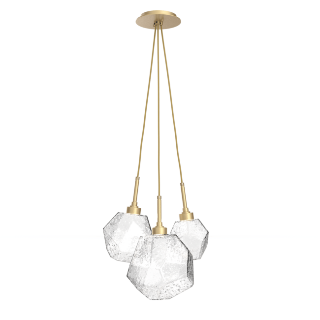CHB0039-0E-GB-C-Hammerton-Studio-Gem-3-light-cluster-pendant-light-with-gilded-brass-finish-and-clear-blown-glass-shades-and-LED-lamping