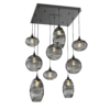 CHB0048-09-MB-OS-Hammerton-Studio-Optic-Blown-Glass-Misto-9-light-square-pendant-chandelier-with-matte-black-finish-and-optic-smoke-blown-glass-shades-and-incandescent-lamping